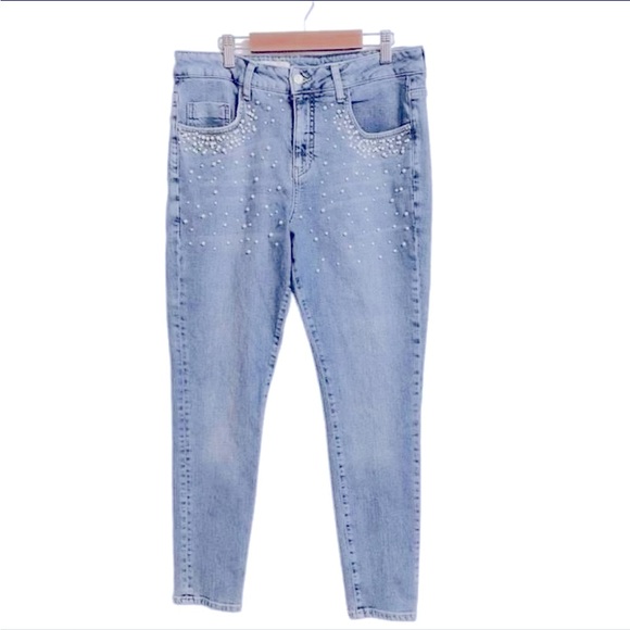 Pilcro and the Letterpress Script Pearl High Rise Skinny Jeans - Picture 5 of 13